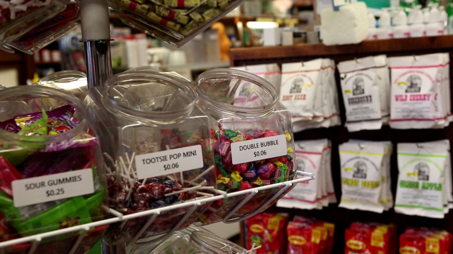 Candy and sweets on sale at Guerin's Pharmacy  in Summerville, SC